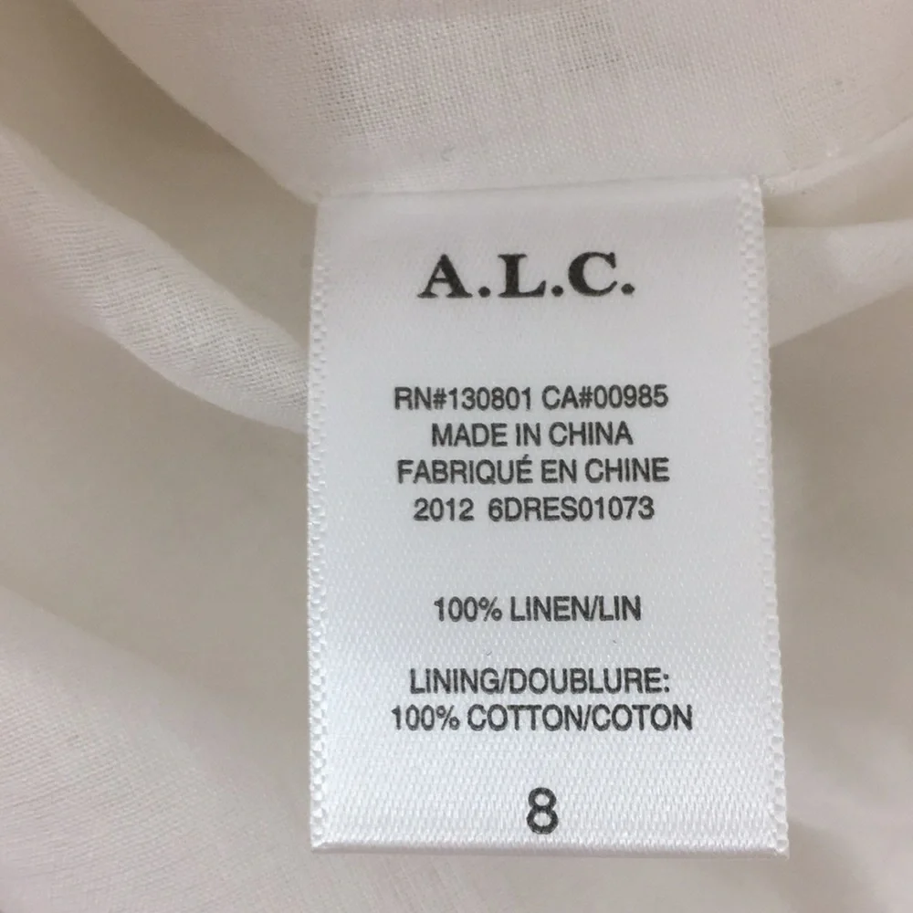 NWT A.L.C. Daniela Tie-Front Midi Dress - Picture 8 of 10